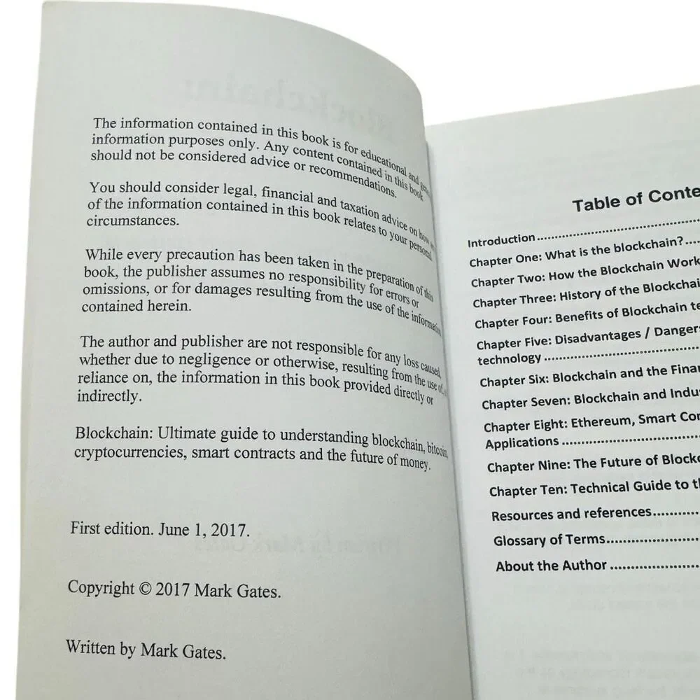 Mark Gates Blockchain (Paperback) Ultimate Cryptocurrency (2017, 1st Edition)